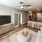 Studio apartment living area at Novus Westshore (S1 floor plan)